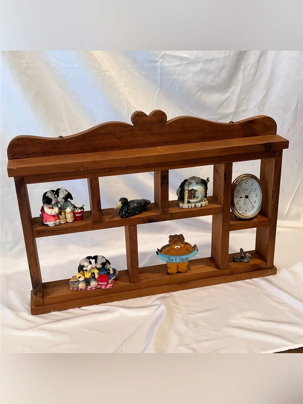 Vintage Wooden Heart Display Shelf